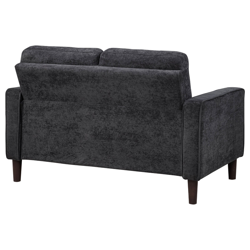 Bowen II Fabric Upholstered Track Arm Loveseat Steel Grey