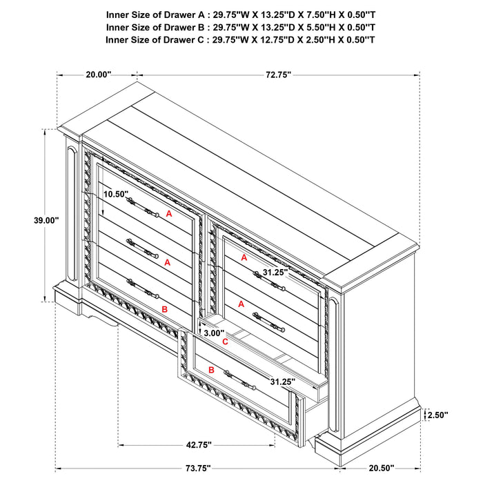 McKinney 4-piece Queen Bedroom Set Vintage White