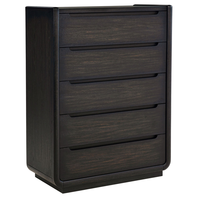 Leandro 5-piece Queen Bedroom Set Burnished Black