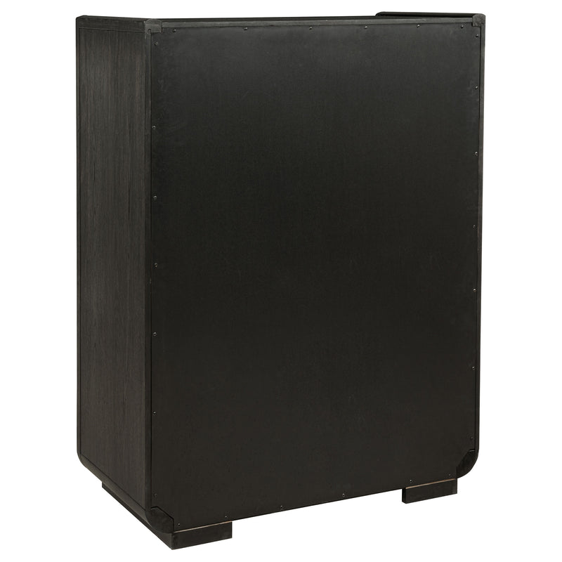 Leandro 5-piece Queen Bedroom Set Burnished Black