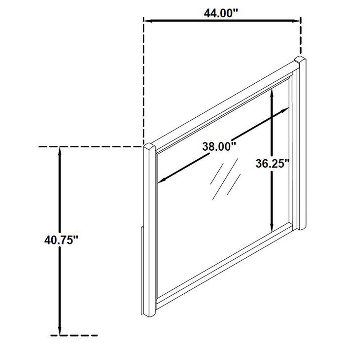 Leandro Dresser Mirror Burnished Black