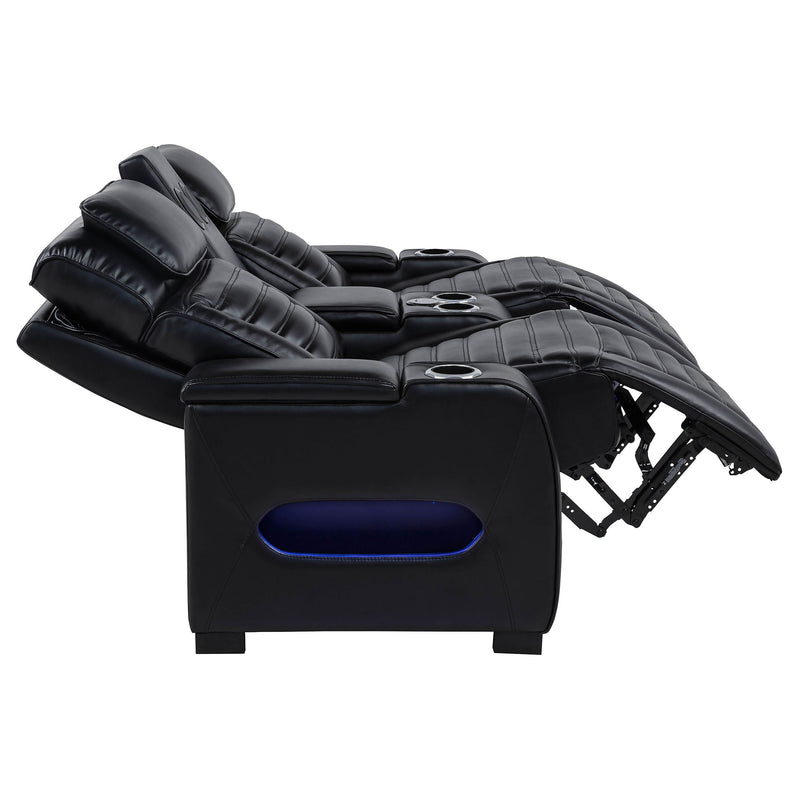 Zuma 2-Piece Dual Power Reclining Sofa Set with Bluetooth Black