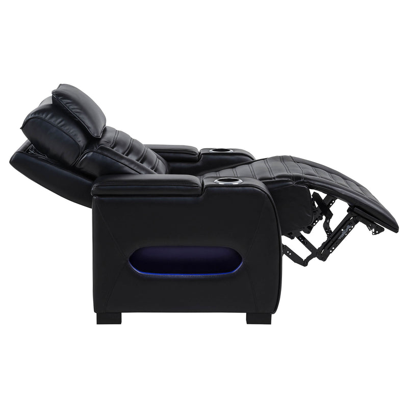 Zuma 3-Piece Dual Power Reclining Sofa Set with Bluetooth Black