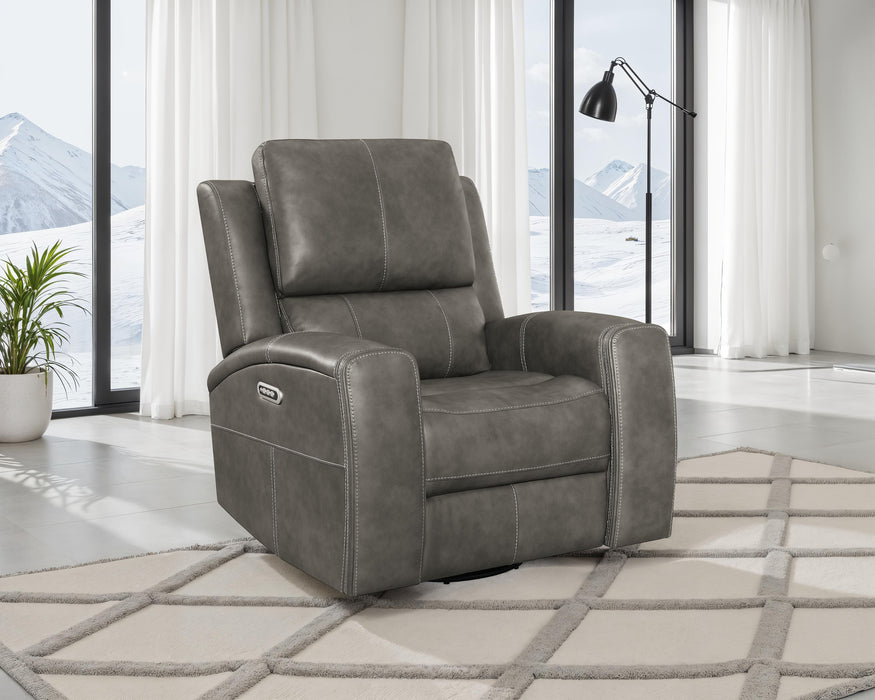 Brickston Triple Power Swivel Glider Recliner Charcoal