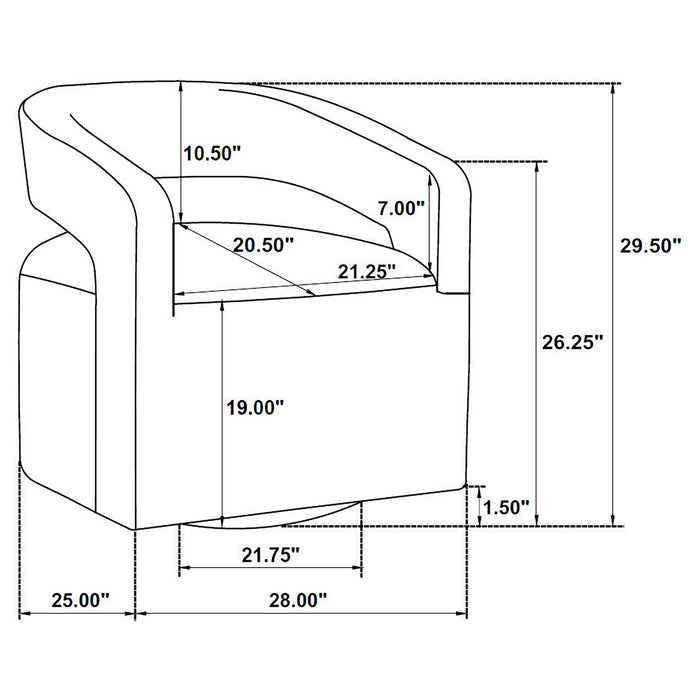 Westhill Boucle Upholstered Swivel Accent Chair Rocky Road