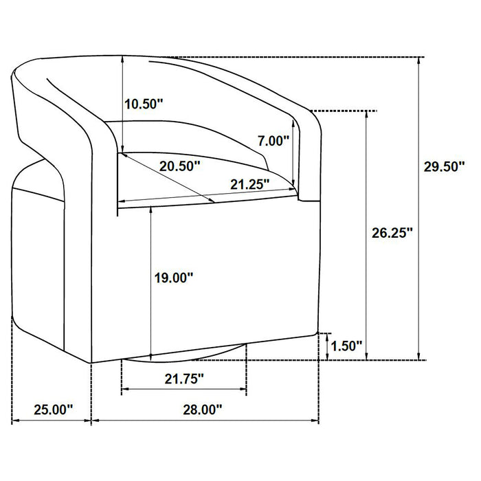 Westhill Boucle Upholstered Swivel Accent Chair Berry