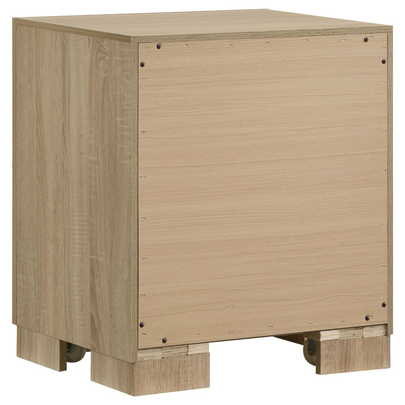 Arielle 5-Piece Eastern King Upholstered Bedroom Set Light Oak