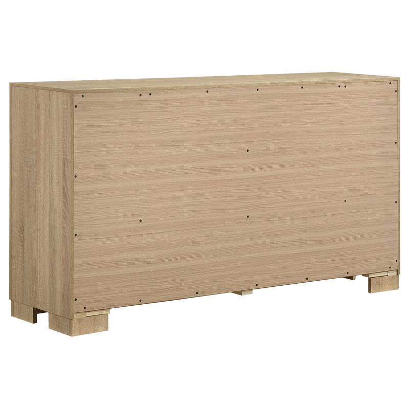 Arielle 4-Piece Queen Upholstered Bedroom Set Light Oak