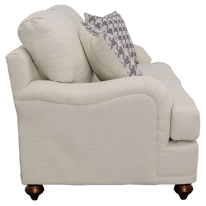 Glenn 2-piece Upholstered Sofa Set Light Grey and Blue