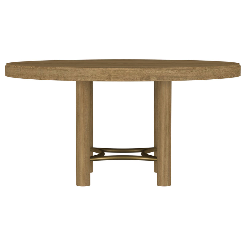 Arini 7-piece Round Dining Table Set Sand Wash and Black