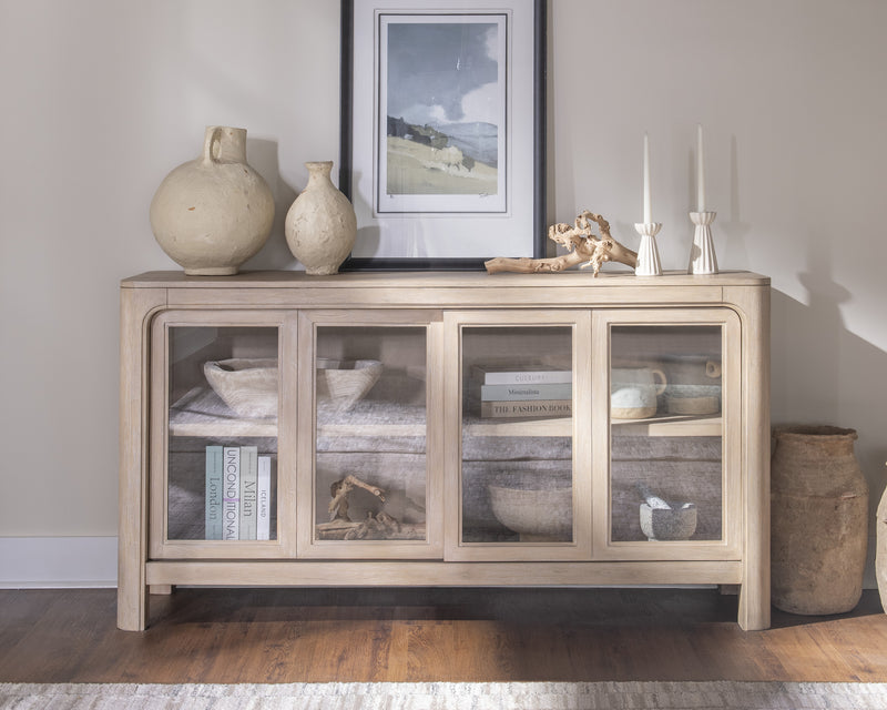 Solano Sliding Door Dining Sideboard Server Weathered Mango