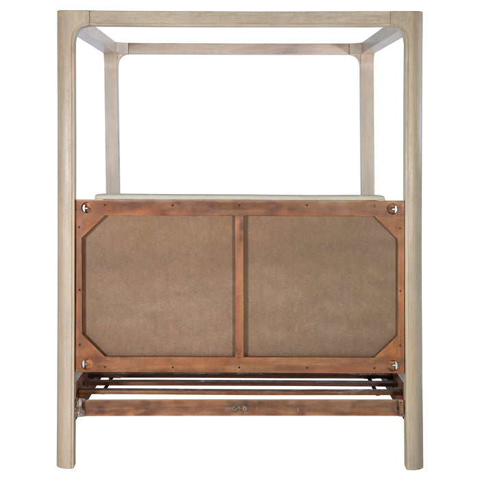 Solano 85-inch Queen Canopy Bed Weathered Mango