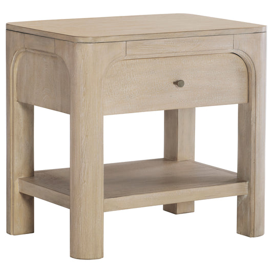Solano 1-drawer Nightstand Bedside Table Weathered Mango