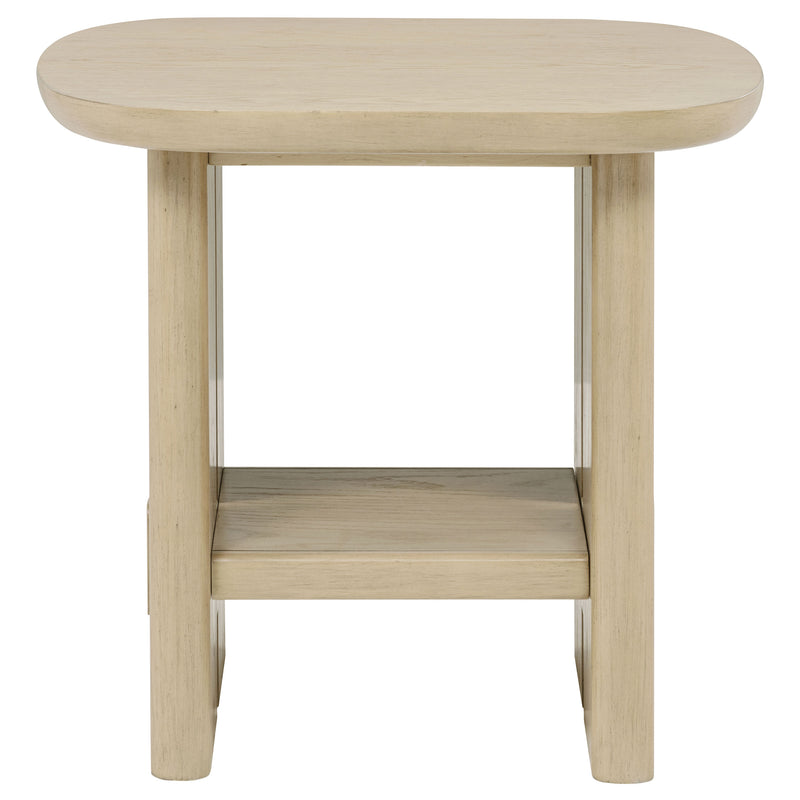 Kailani 3-piece Coastal Coffee and End Table Set Beige Oak