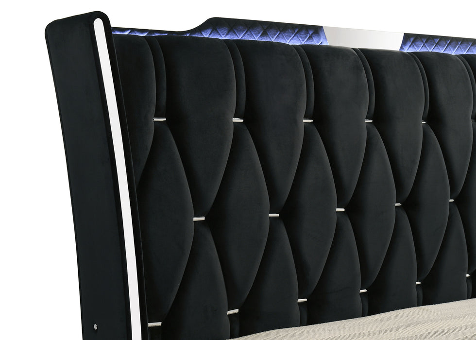 Lorient 4-piece Eastern King Bedroom Set Black