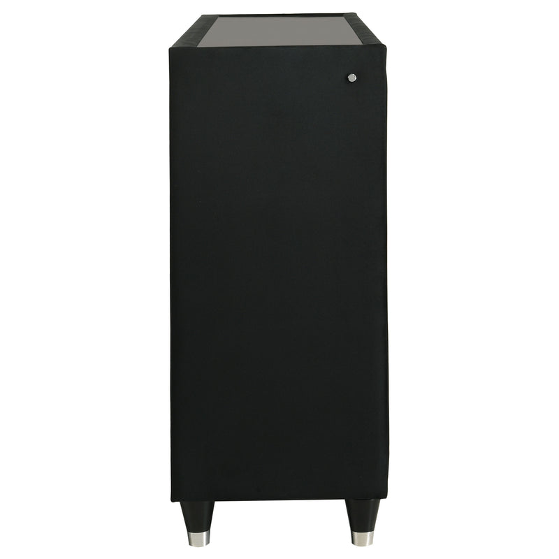 Lorient 8-drawer LED Bedroom Dresser Cabinet Black