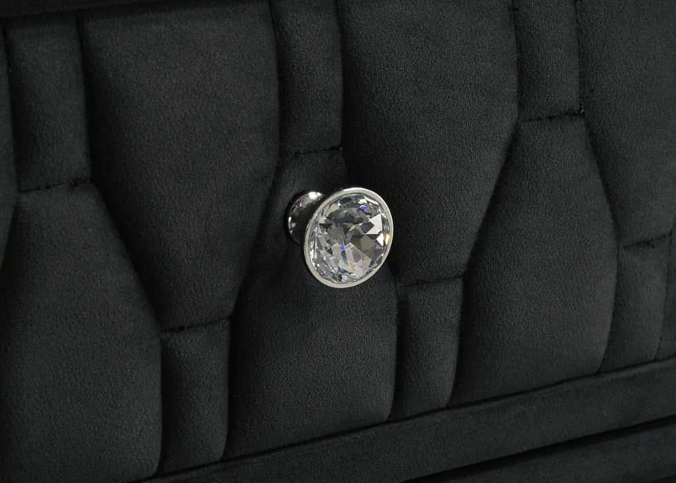 Lorient 8-drawer LED Dresser with Mirror Black