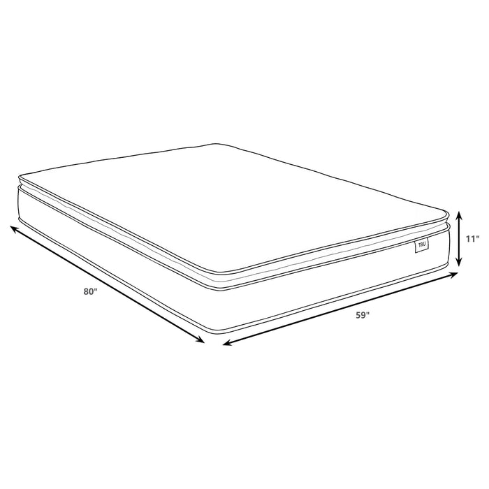 Hayes 11-inch Queen Pillow Top Memory Foam Hybrid Mattress