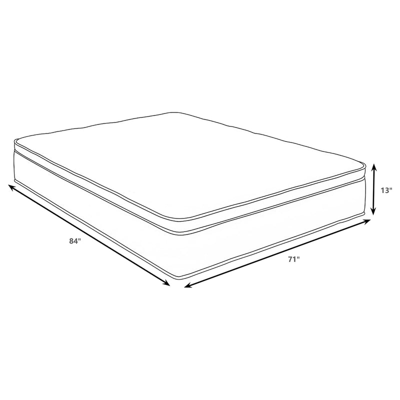 Sommet 13-inch California King Bamboo Euro Top Memory Foam Hybrid Mattress