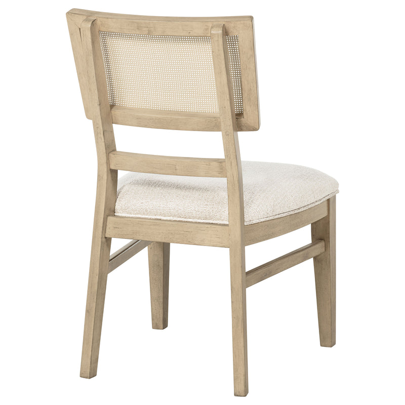 Kailani Rattan Cane Dining Side Chair Beige Oak (Set of 2)