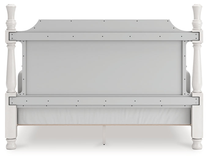 Rowlenstown California King Poster Bed, Dresser and Mirror