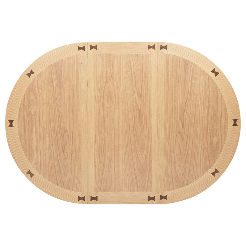 Lavon 5-piece Oval Extension Leaf Dining Set Light Oak