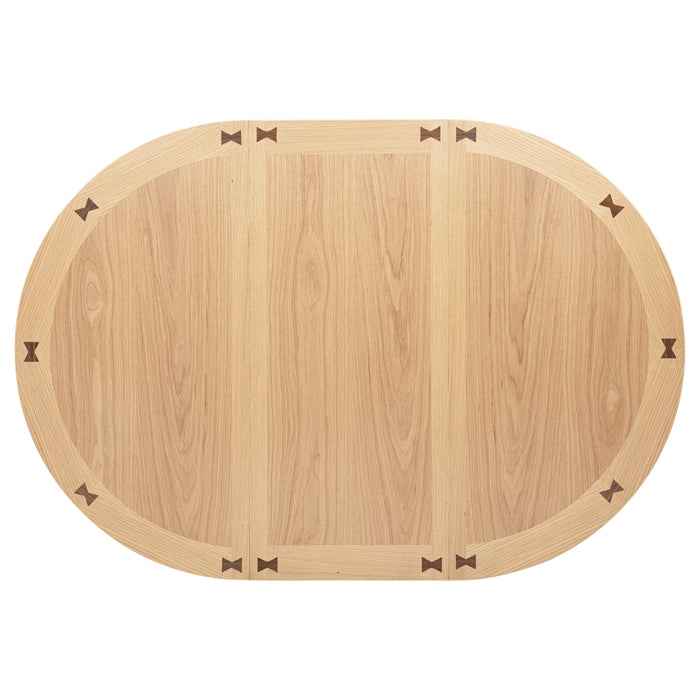 Lavon 5-piece Oval Extension Leaf Dining Set Light Oak