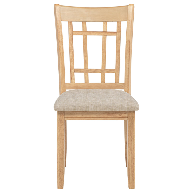 Lavon Wood Dining Side Chair Linen and Light Oak (Set of 2)
