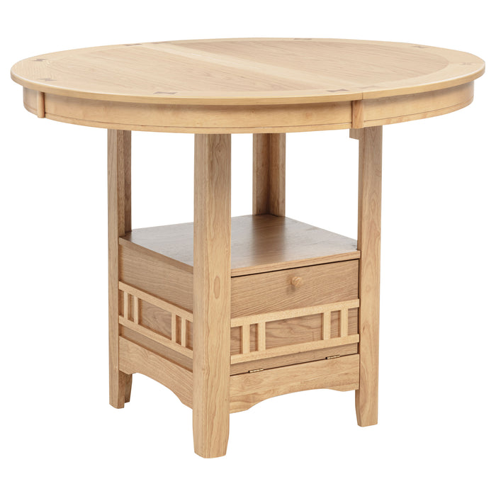 Lavon Oval 60-inch Counter Height Extension Dining Table Light Oak