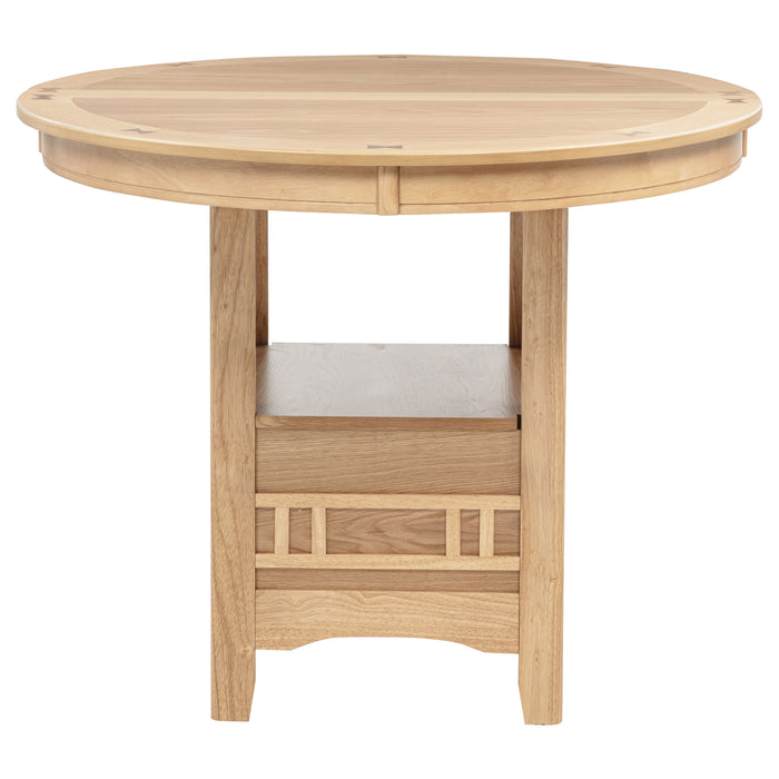 Lavon Oval 60-inch Counter Height Extension Dining Table Light Oak