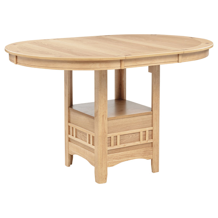 Lavon 5-piece Oval Counter Height Dining Set Light Oak