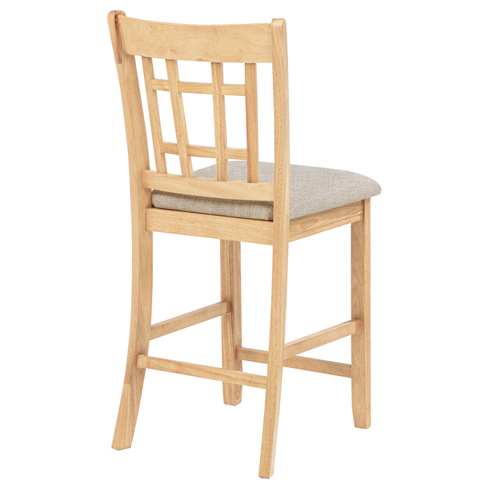 Lavon Wood Counter Height Dining Chair Grey and Light Oak (Set of 2)