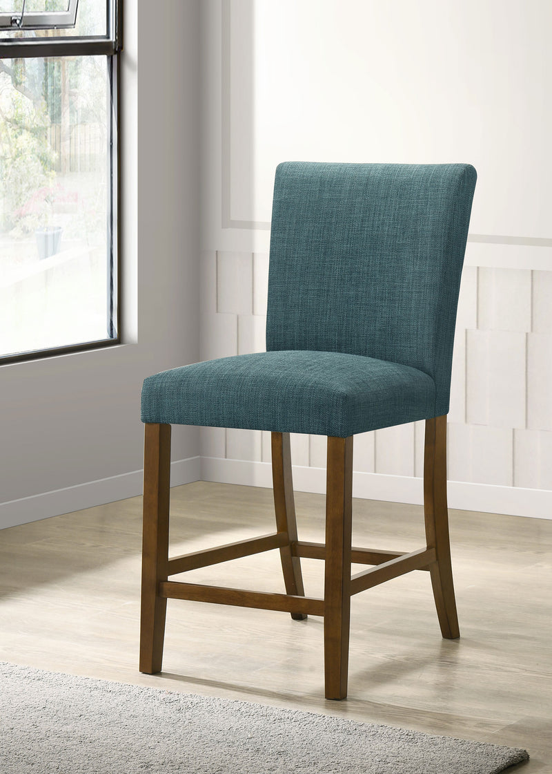 Paxton Upholstered Counter Height Dining Chair Teal Blue (Set of 2)