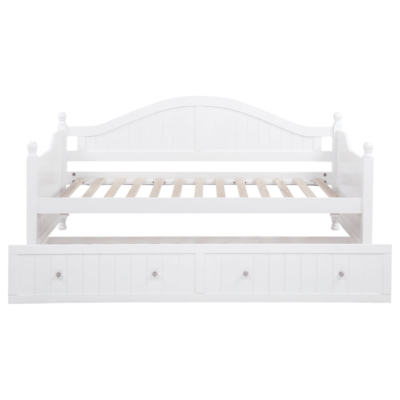 Julie Ann Wood Twin Daybed with Trundle White