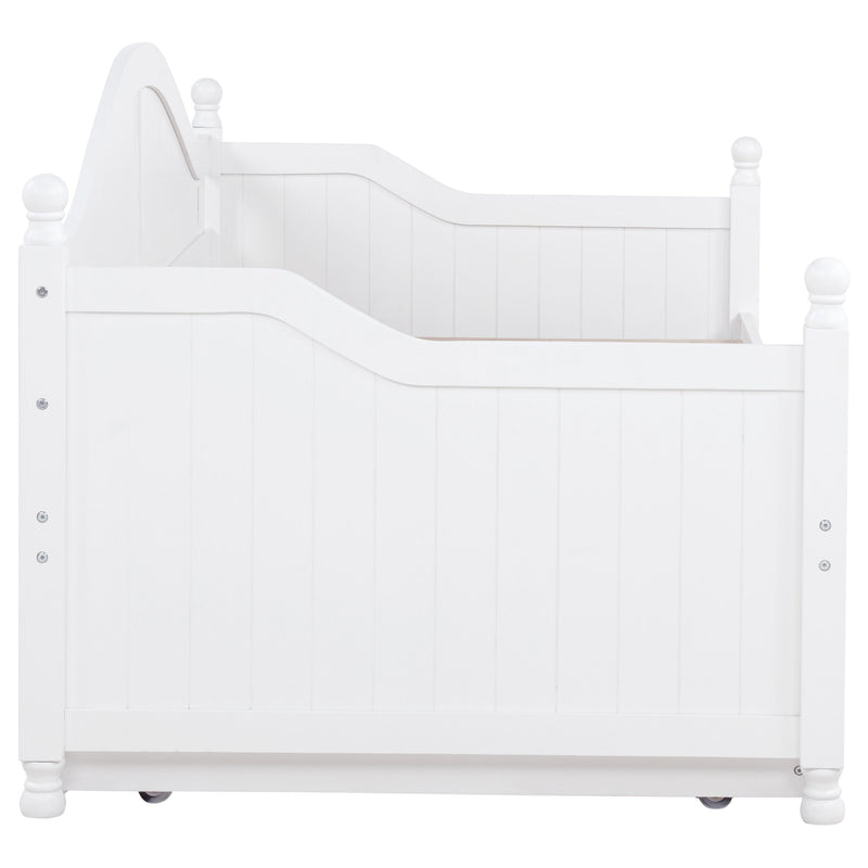 Julie Ann Wood Twin Daybed with Trundle White