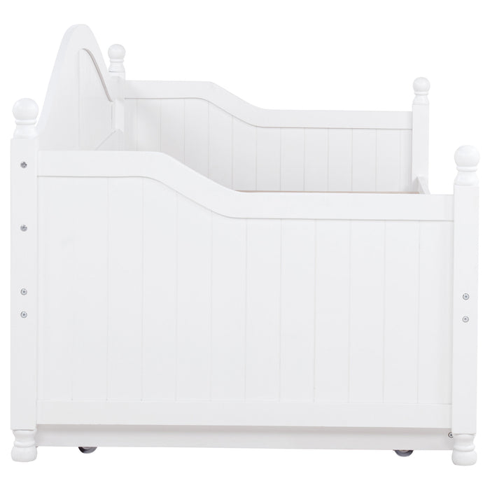 Julie Ann Wood Twin Daybed with Trundle White