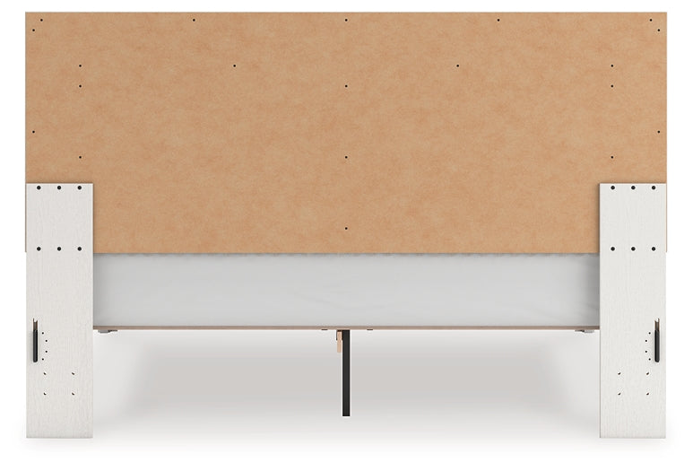 Zuraleus King Upholstered Panel Platform Bed, Dresser, Mirror, Chest and Nightstand