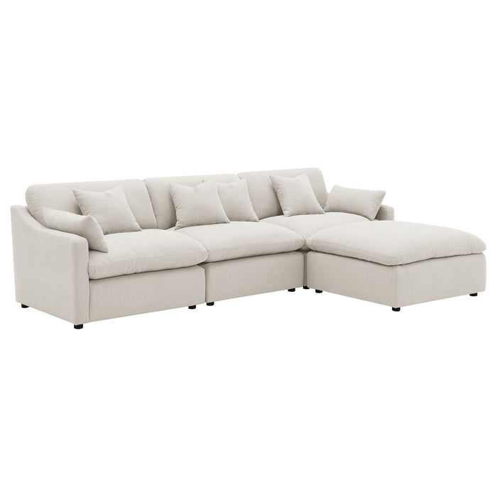 Hobson 4-piece Upholstered Modular Sectional Sofa Ivory