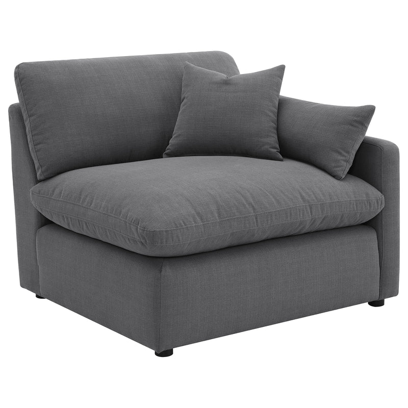 Hobson 4-piece Upholstered Modular Sectional Sofa Charcoal
