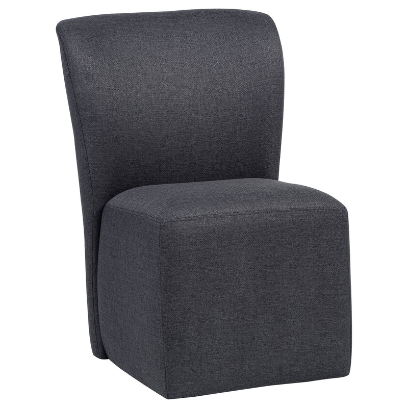 Jaelynn Upholstered Dining Side Chair Charcoal (Set of 2)