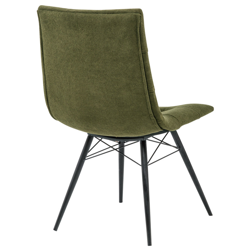 Aiken Fabric Upholstered Dining Side Chair Saddle Forest Green (Set of 4)