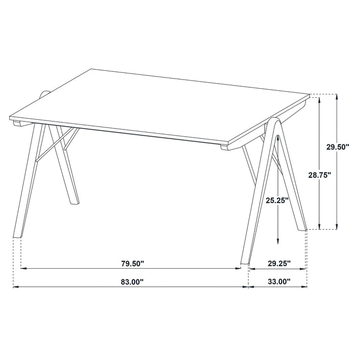Randolph 79-inch Rectangular Dining Table Sheesham and Brown