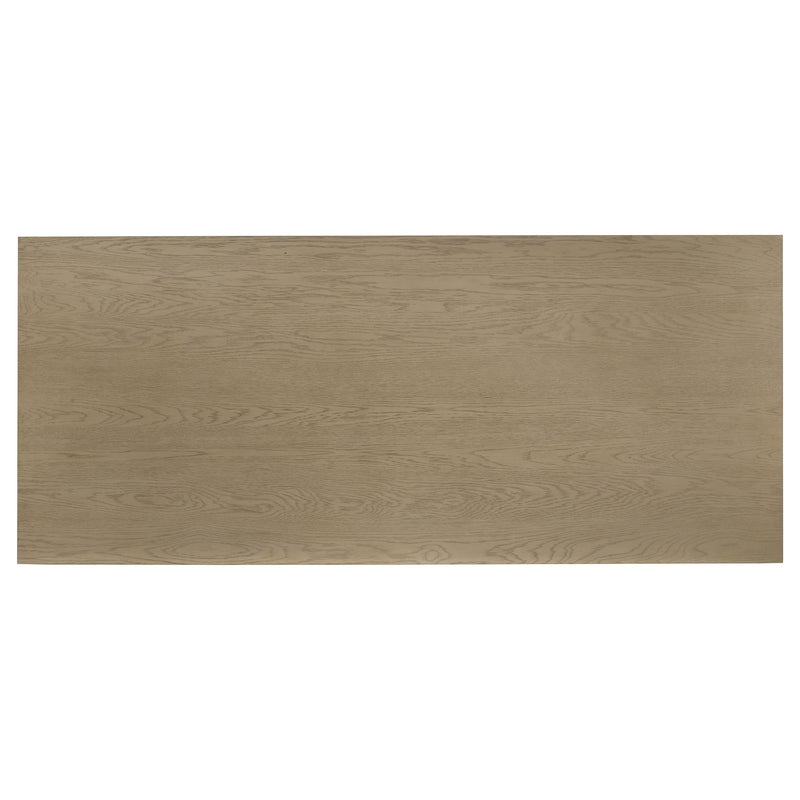 Decker 7-piece 82-inch Rectangular Dining Set Cream and Natural Oak