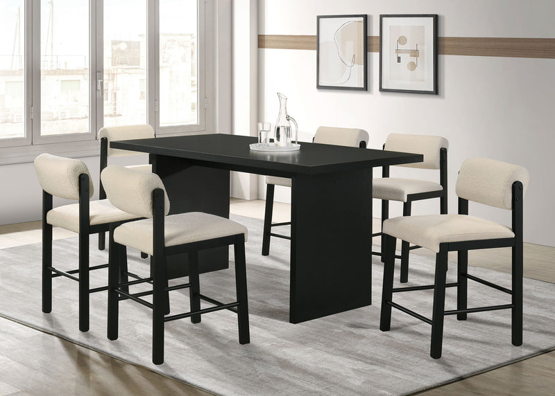 Decker 70-inch Rectangular Wood Counter Height Dining Table Black