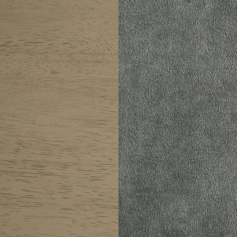 Redbridge Upholstered Side Chair Grey and Natural Oak (Set of 2)
