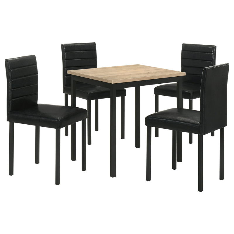 Garza 5-piece Space Saving Rectangular Dining Table Greige Oak
