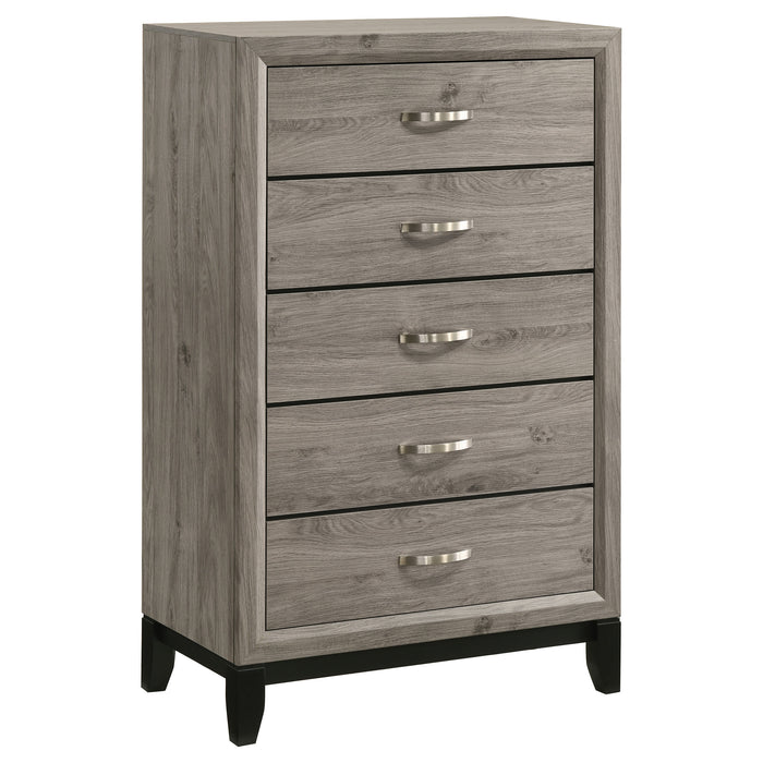 Watson Five-piece Full Bedroom Set Light Taupe