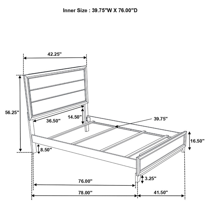 Valen Four-piece Twin Bedroom Set Light Taupe