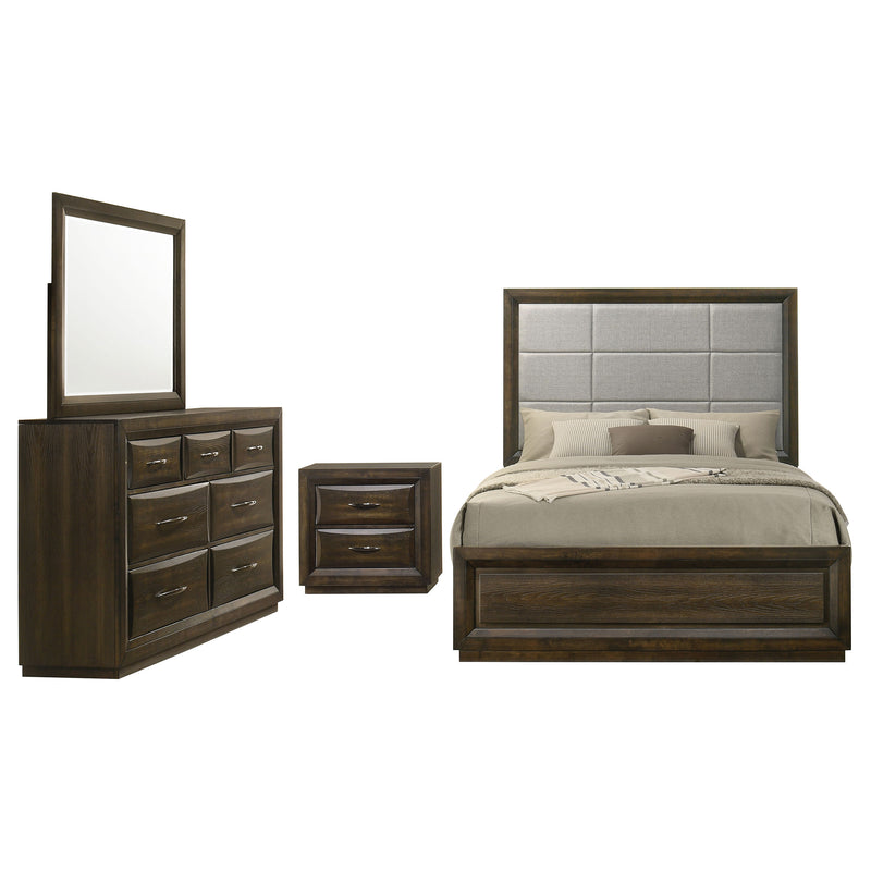 Atlas 4-piece Eastern King Bedroom Set Dark Oak