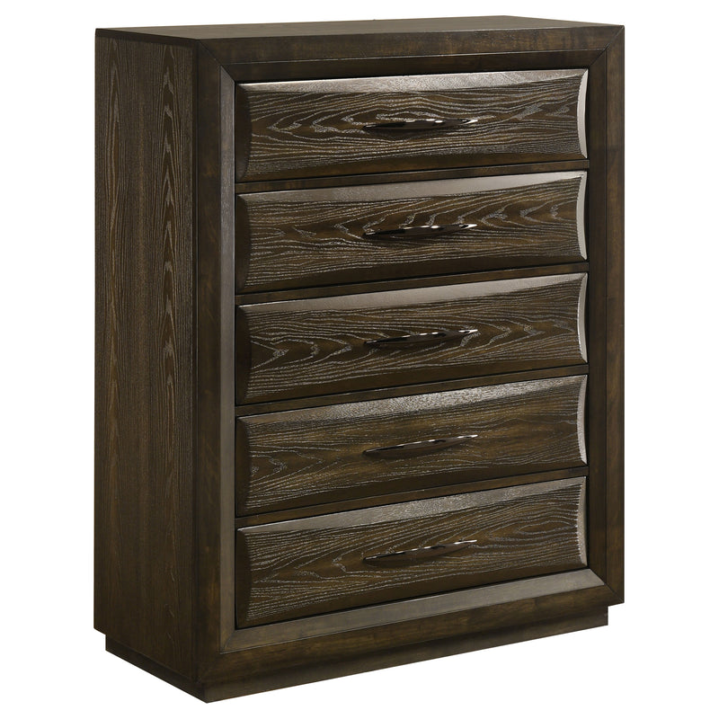Atlas 5-piece Eastern King Bedroom Set Dark Oak